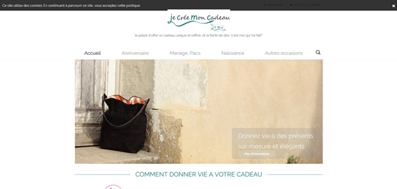 Je crée mon cadeau - site Ecommerce